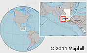 Gray Location Map of S.Andr Semetabaj, highlighted country, highlighted parent region, hill shading