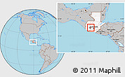 Gray Location Map of S.Andr Semetabaj, highlighted country, highlighted parent region