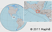 Gray Location Map of S.Andr Semetabaj, highlighted parent region, hill shading
