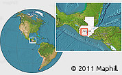 Satellite Location Map of S.Andr Semetabaj, highlighted country, within the entire country