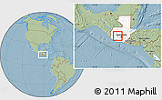 Savanna Style Location Map of S.Andr Semetabaj, highlighted country, hill shading