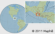 Savanna Style Location Map of S.Andr Semetabaj, highlighted parent region, within the entire country, hill shading