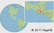 Savanna Style Location Map of S.Andr Semetabaj, highlighted parent region