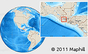 Shaded Relief Location Map of S.Andr Semetabaj, highlighted parent region