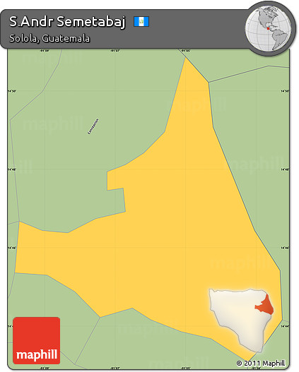 Savanna Style Simple Map of S.Andr Semetabaj