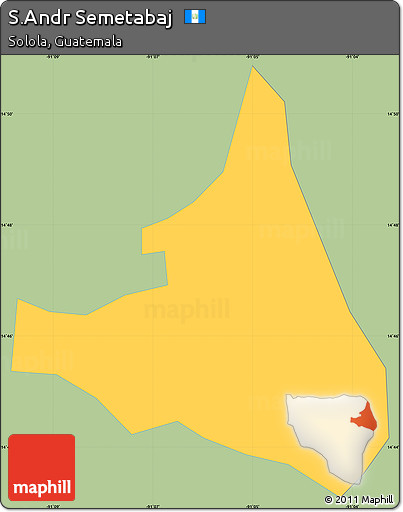 Savanna Style Simple Map of S.Andr Semetabaj, single color outside