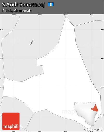 Silver Style Simple Map of S.Andr Semetabaj