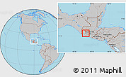 Gray Location Map of S.Juan la laGUNA, within the entire country
