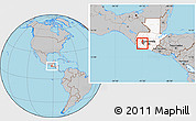 Gray Location Map of S.Juan la laGUNA, highlighted country, highlighted parent region
