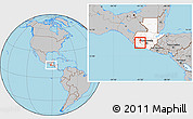 Gray Location Map of S.Juan la laGUNA, highlighted country
