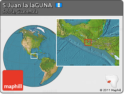 Satellite Location Map of S.Juan La LaGUNA