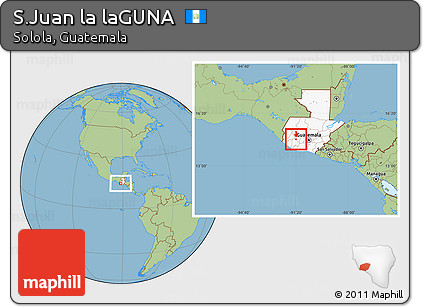 Savanna Style Location Map of S.Juan La LaGUNA, highlighted country