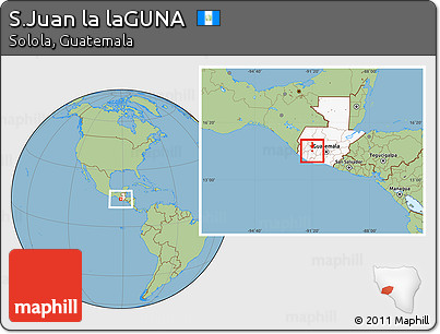 Savanna Style Location Map of S.Juan La LaGUNA, highlighted country