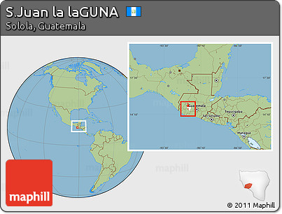 Savanna Style Location Map of S.Juan La LaGUNA, highlighted parent region, within the entire country