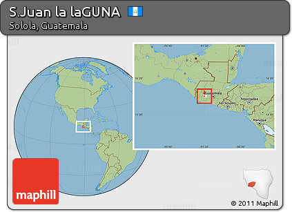 Savanna Style Location Map of S.Juan La LaGUNA, highlighted parent region