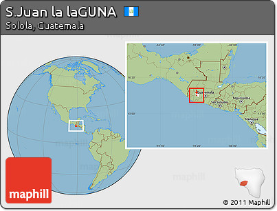 Savanna Style Location Map of S.Juan La LaGUNA, highlighted parent region