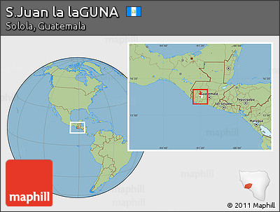 Savanna Style Location Map of S.Juan La LaGUNA, highlighted parent region