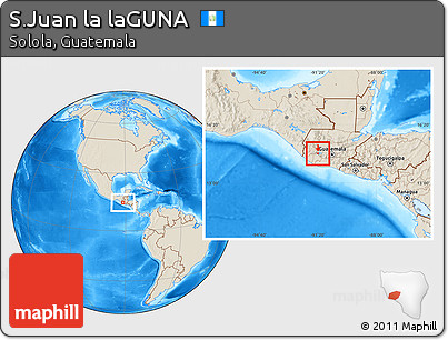 Shaded Relief Location Map of S.Juan La LaGUNA