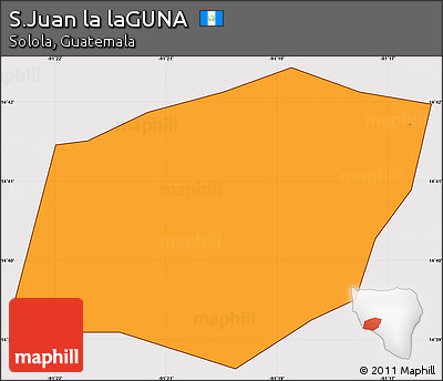 Political Simple Map of S.Juan La LaGUNA, cropped outside