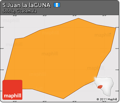 Political Simple Map of S.Juan La LaGUNA, cropped outside