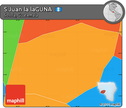 Political Simple Map of S.Juan La LaGUNA