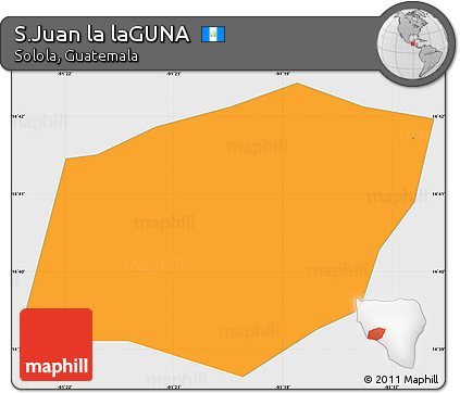 Political Simple Map of S.Juan La LaGUNA, single color outside
