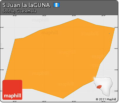 Political Simple Map of S.Juan La LaGUNA, single color outside