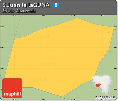 Savanna Style Simple Map of S.Juan La LaGUNA