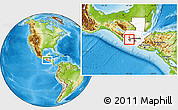 Physical Location Map of S.Lucia Utatlan, highlighted country, highlighted parent region