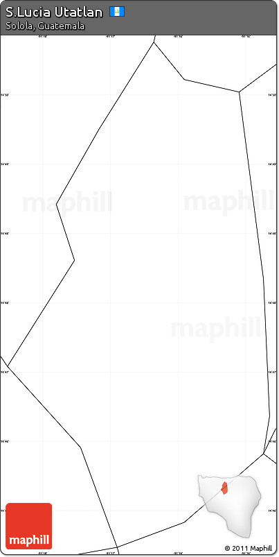 Blank Simple Map of S.Lucia Utatlan