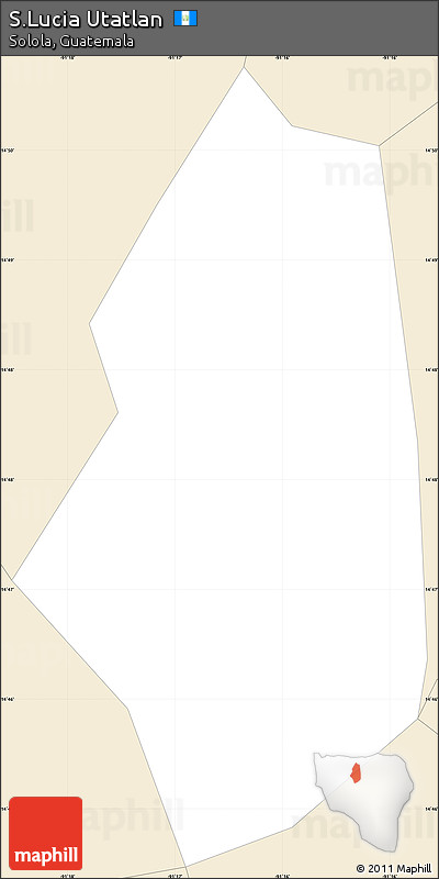 Classic Style Simple Map of S.Lucia Utatlan