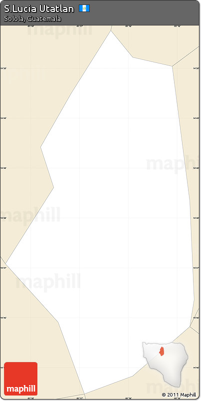 Classic Style Simple Map of S.Lucia Utatlan