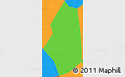 Political Simple Map of S.Lucia Utatlan