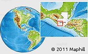 Physical Location Map of S.Pedro L.Laguna, highlighted country, within the entire country