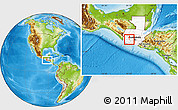 Physical Location Map of S.Pedro L.Laguna, highlighted country