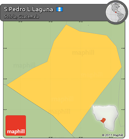 Savanna Style Simple Map of S.Pedro L.Laguna