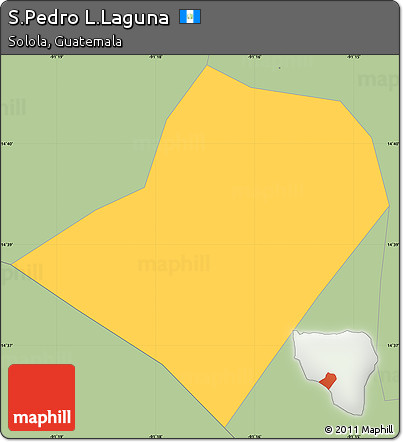 Savanna Style Simple Map of S.Pedro L.Laguna