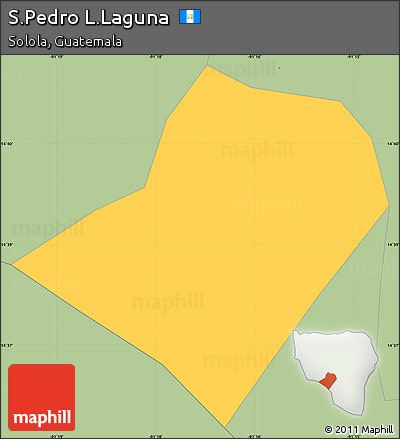 Savanna Style Simple Map of S.Pedro L.Laguna