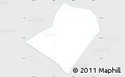Silver Style Simple Map of S.Pedro L.Laguna, single color outside