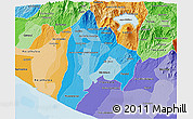 Political Shades 3D Map of Suchitepequez