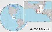 Gray Location Map of S.Tomas la Union, highlighted country