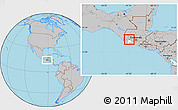 Gray Location Map of S.Tomas la Union, highlighted parent region