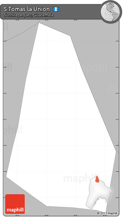 Gray Simple Map of S.Tomas La Union