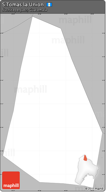 Gray Simple Map of S.Tomas La Union
