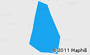 Political Simple Map of S.Tomas la Union, single color outside
