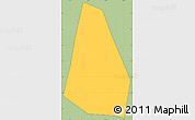 Savanna Style Simple Map of S.Tomas la Union, cropped outside
