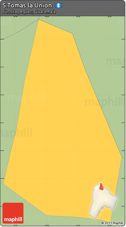 Savanna Style Simple Map of S.Tomas La Union