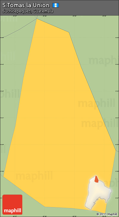 Savanna Style Simple Map of S.Tomas La Union
