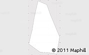 Silver Style Simple Map of S.Tomas la Union, cropped outside
