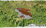 Physical 3D Map of Totonicapan, satellite outside